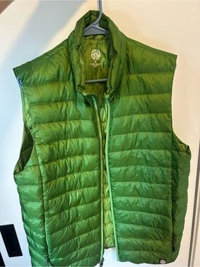 Men’s green REI Co-op packable down vest